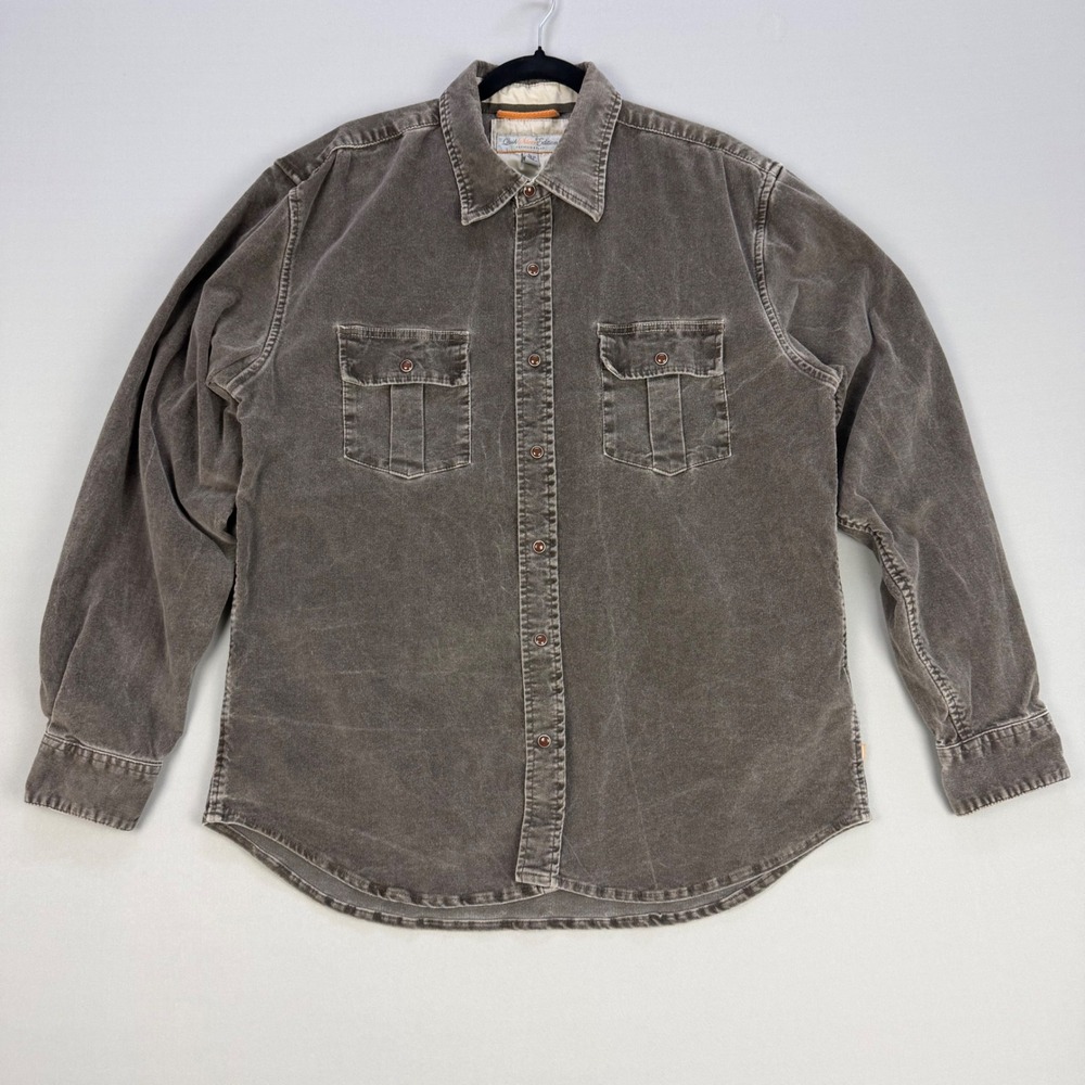 Quiksilver Edition Corduroy Long Sleeve Dual Pocket Button Down Shirt Large
